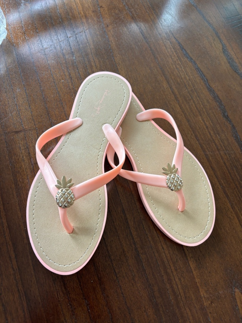 Panama Jack Pink Pineapple Accent Women’s Flip Flop Sandals
